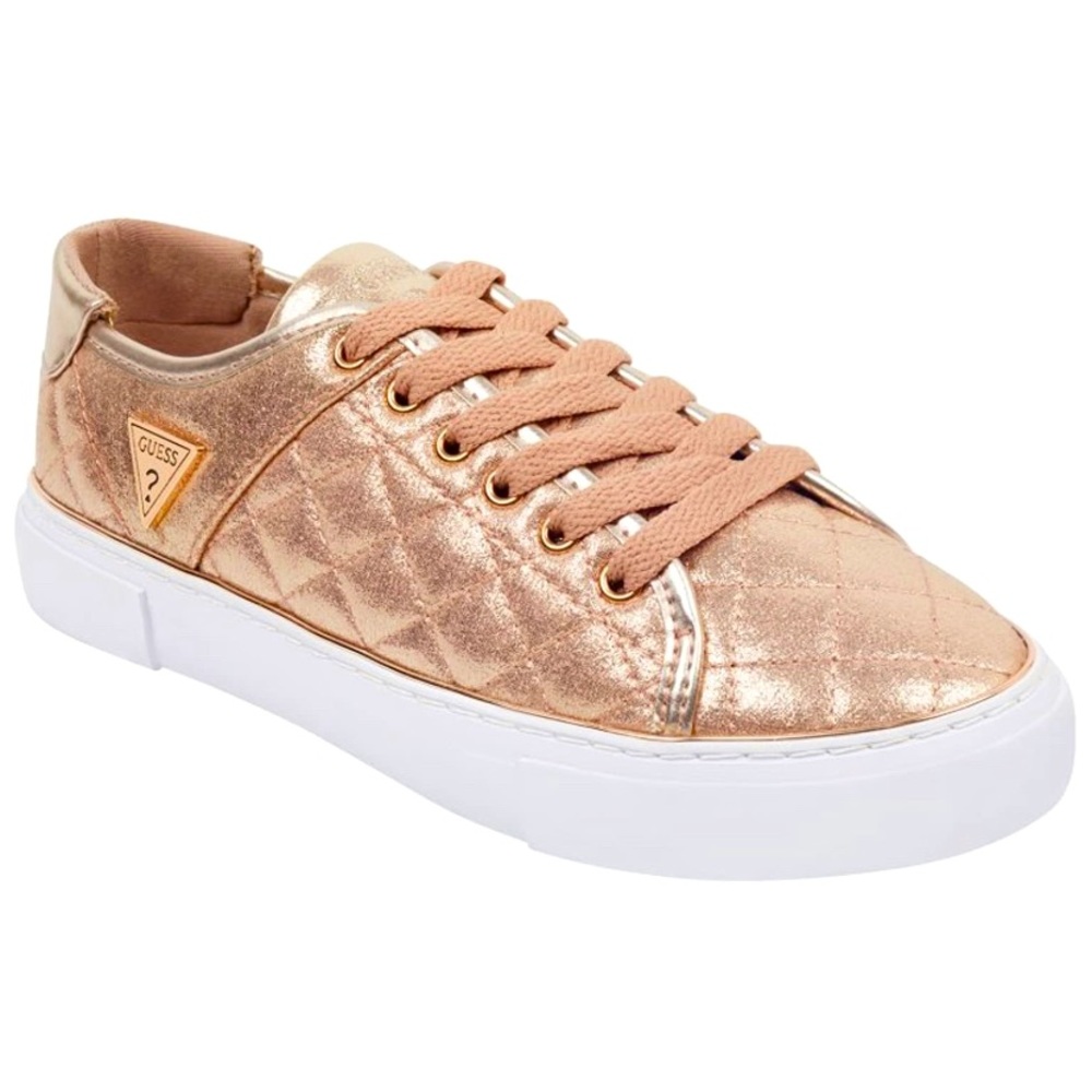 Guess Rose Gold Quilted Sneakers Size 7